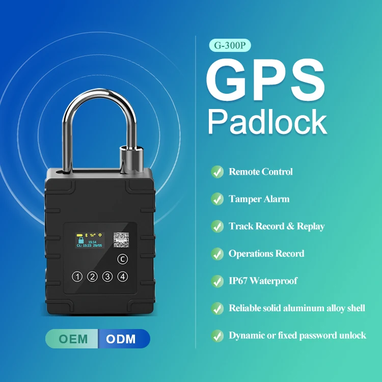 G300P GPS Beidou LBS Tracker APP Web Cloud Unlock Smart E Lock