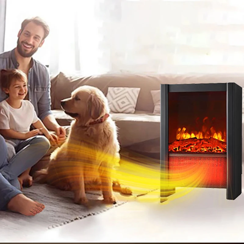 2000W Electric Fireplace Insert with LED Decorative and Adjustable Flame Brightness for Household or Hotel Use