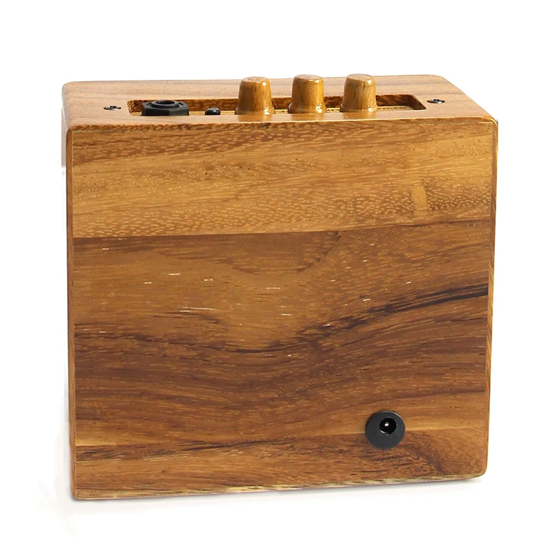 Solid wood compact portable  15w rechargeable acoustic guitar speaker