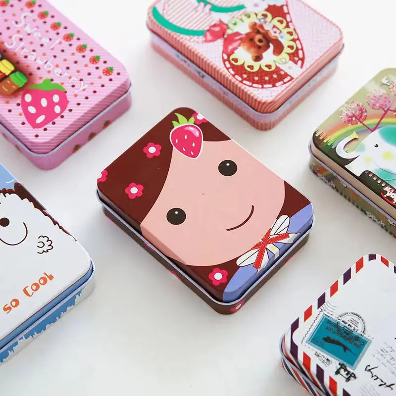 Custom Printing tin can package Color Pencil Case Metal Box Rectangular Tin Box