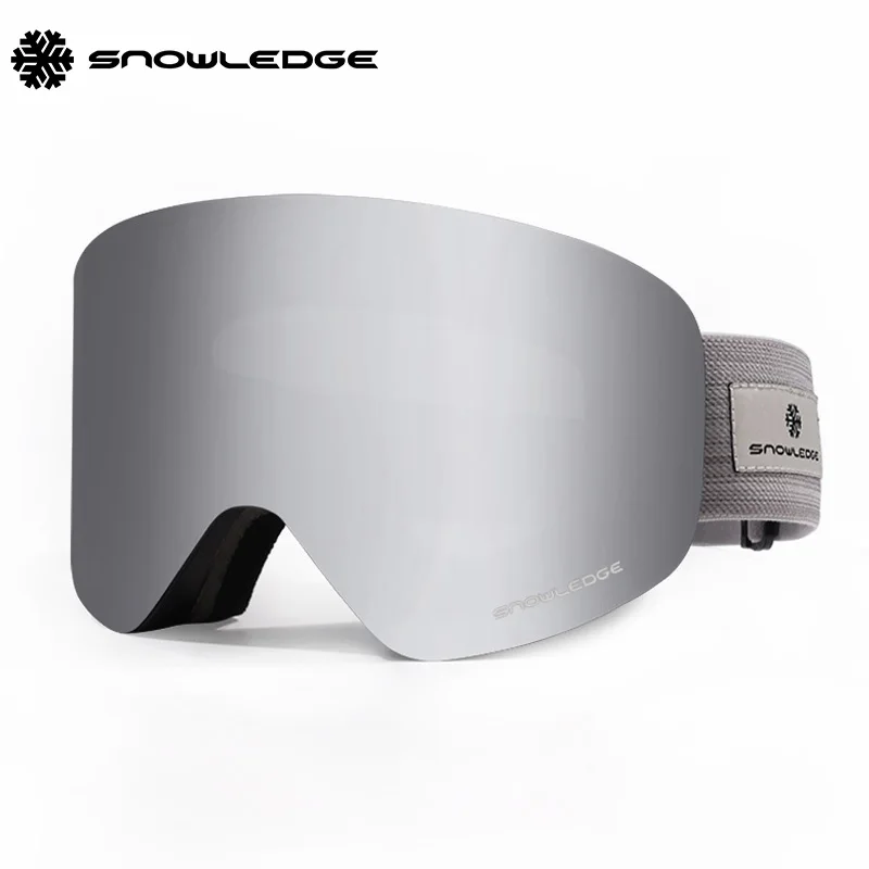 Snowledge 197B custom snow goggles polarized UV400 protection ski goggles wholesale snowboard goggles with magnetic lens