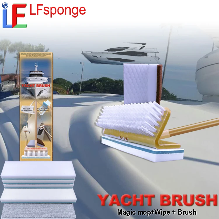 Multifunctional Yacht Brush  3 in 1 Cleaning Best Boat Supplies Double-sided design Washing Deck Brush with Long Handle