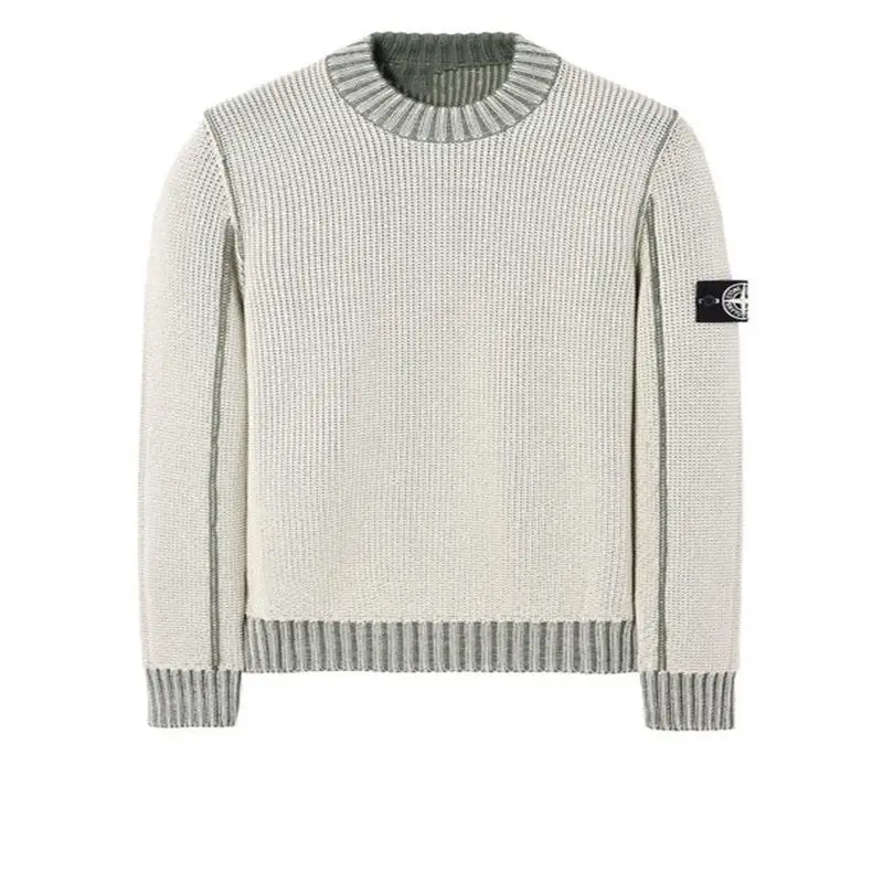 Nanteng Custom High Quality Color Changing Fabric Thread Knitwear Thermochromic Crew Neck Long Sleeves Men Pullover Sweater