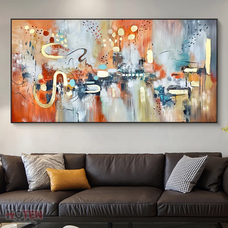 Large Wall Painting On Canvas Handmade Oil Abstract Art Decorative Pictures For Living Room Wall