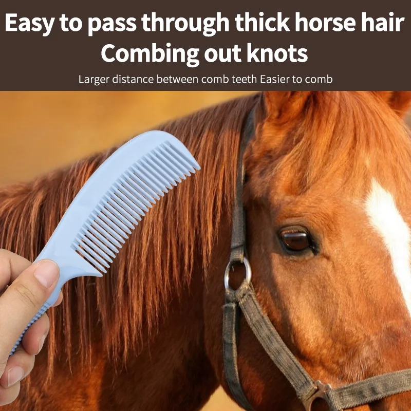 Factory Wholesale Custom Logo Plastic Horse Hair Comb Horse Tail Brush Horse Tail Comb