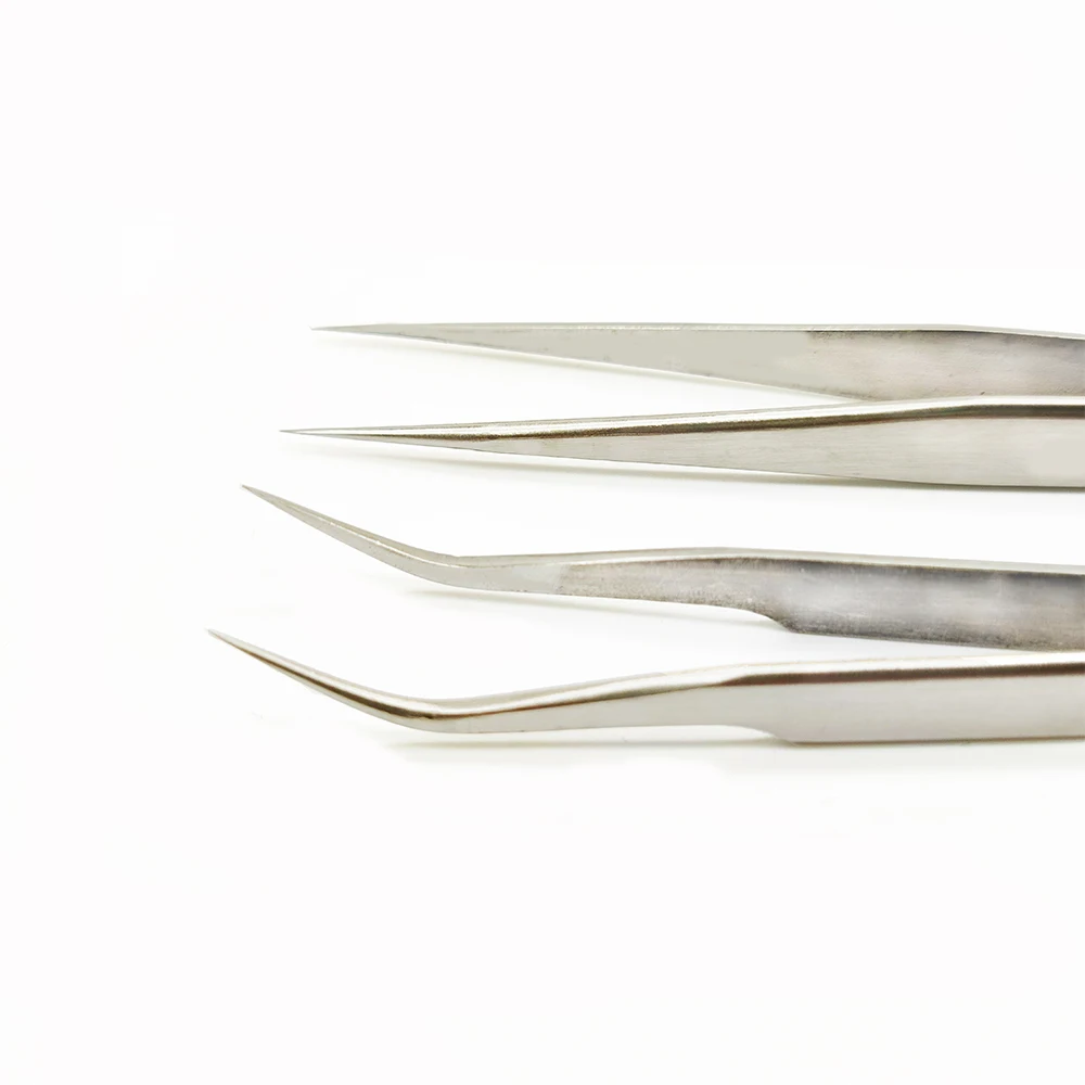 Anti Static Hand Crafted Volume Eyelash Extension Tweezers Stainless Steel Pincette