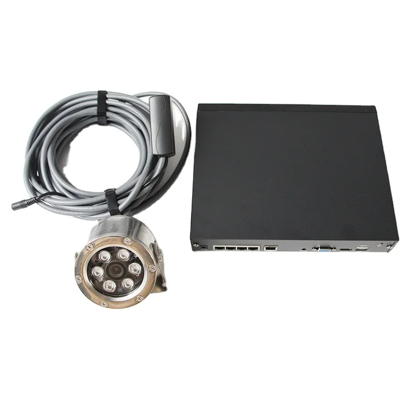 316 Stainless Steel Housing H.265 Underwater Industrial  Network IP  underwater Camera with PoE NVR