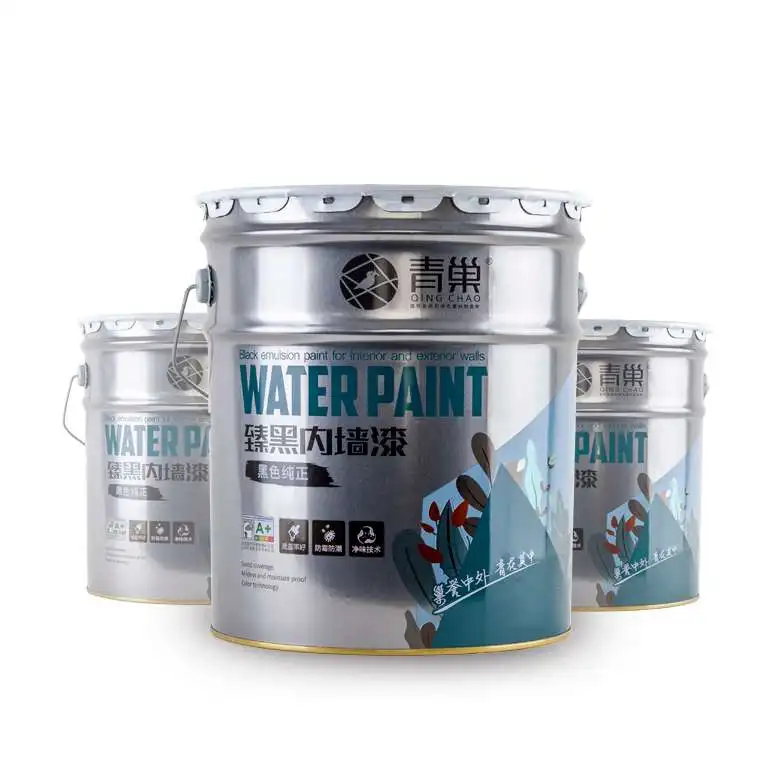 Black Emulsion Paint Super Covering Power Tints Colour Water-borne Water Based Paint