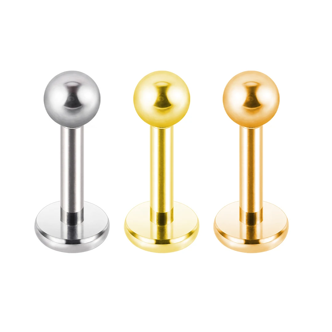 Основные инструменты для пирсинга с внутренней резьбой ювелирные изделия зеркальные полировальные имплантаты класса ASTM F136 титановые белые кольца унисекс