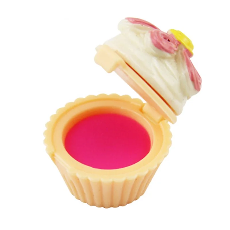 Private Label Mini Cupcake Shape Moisturizing Multi Fruit Wholesale Lipgloss Gloss Cute Lip Balm