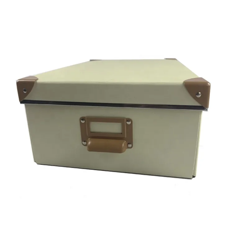 
Custom Printed High Quality Cardboard Office And Household Organizer Bin Foldable Paper Storage Box 