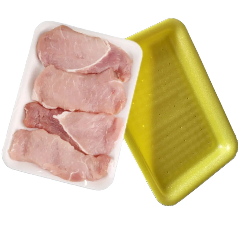 Disposable foam plates Styrofoam Food Container Foam Meat Packaging Tray poulet de cher