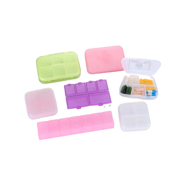 Plastic Medicine Container Holder Box Small Weekly Pill Storage Case Daily Medicine Box For Outdoor Travel