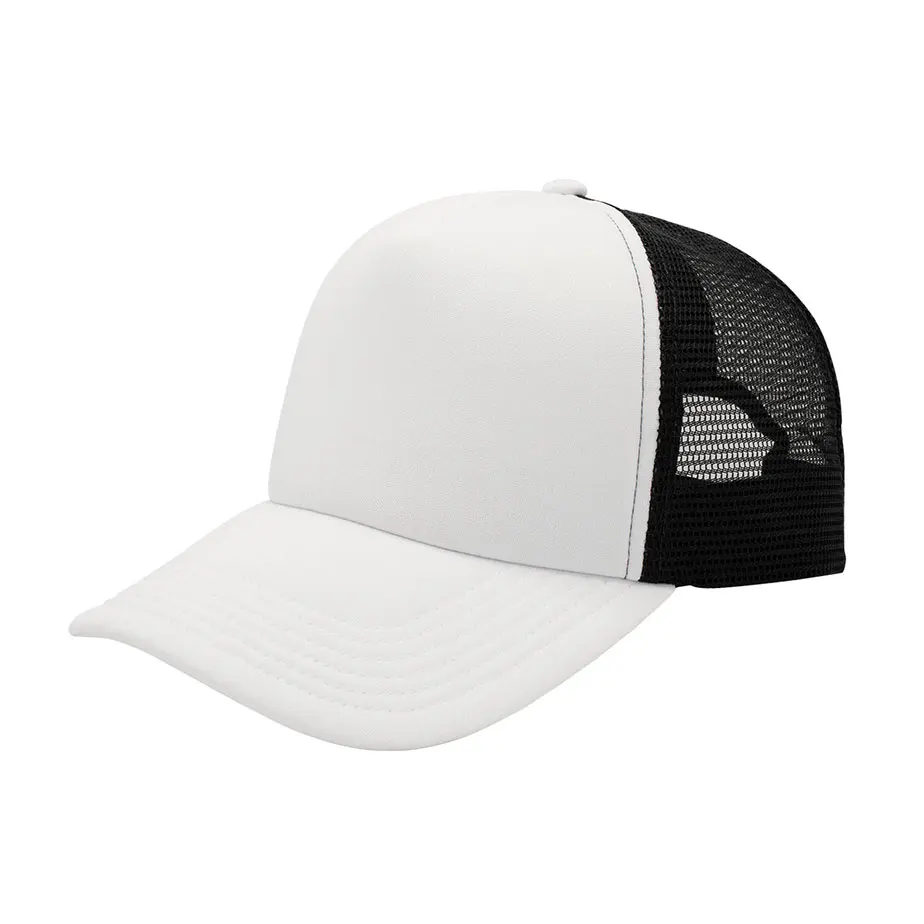 2025 OEM B&S  Fashion Trend Assorted Colors 5 Panel High Quality Back Mesh Trucker Hat Caps Custom Logo