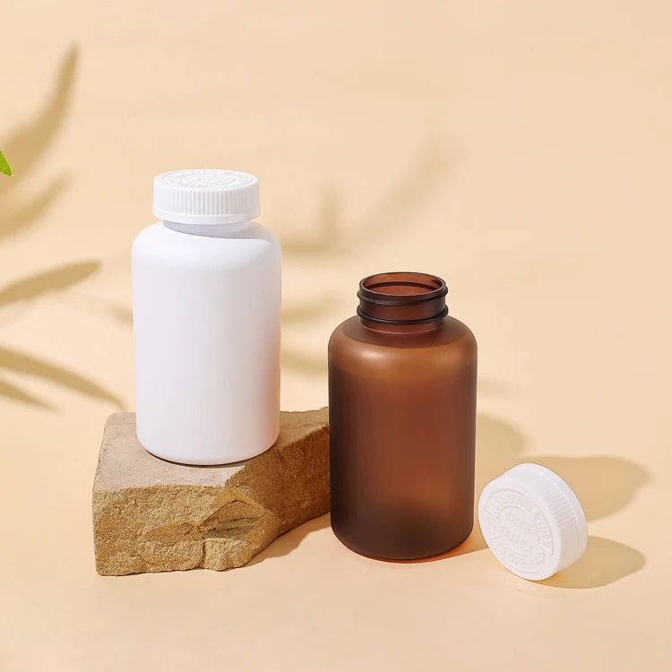 Custom Biodegradable 400ml PET Plastic Bottle for pill bottle gummy vitamins Healthcare Supplement Child Resistant container