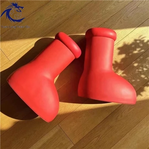2023 New Design Latest  Red boots Wholesale Sneaker Mid-Leg Boots Custom Wave Body Big Red Boots