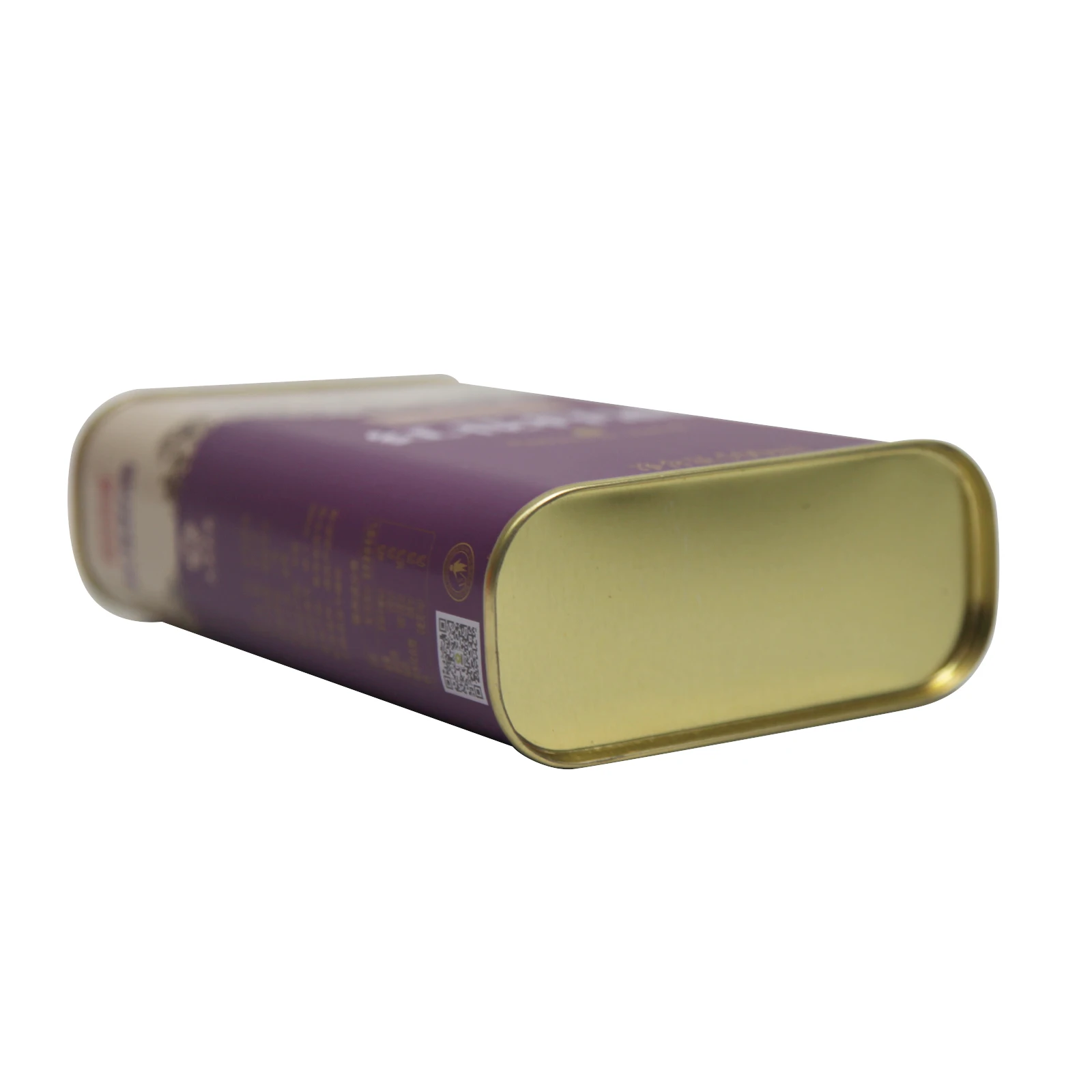 Wholesale customized exquisite printing high quality tinplate tin box fish oil moisture proof square metal tin can packaging