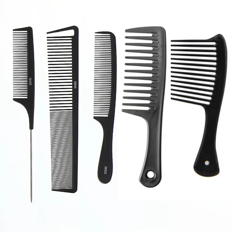 Professional New Design Large Wide Tooth Barber Salon Men Hot Sale Rat Tail Comb Cutting Guides Combs Long Short Curly Hair Comb