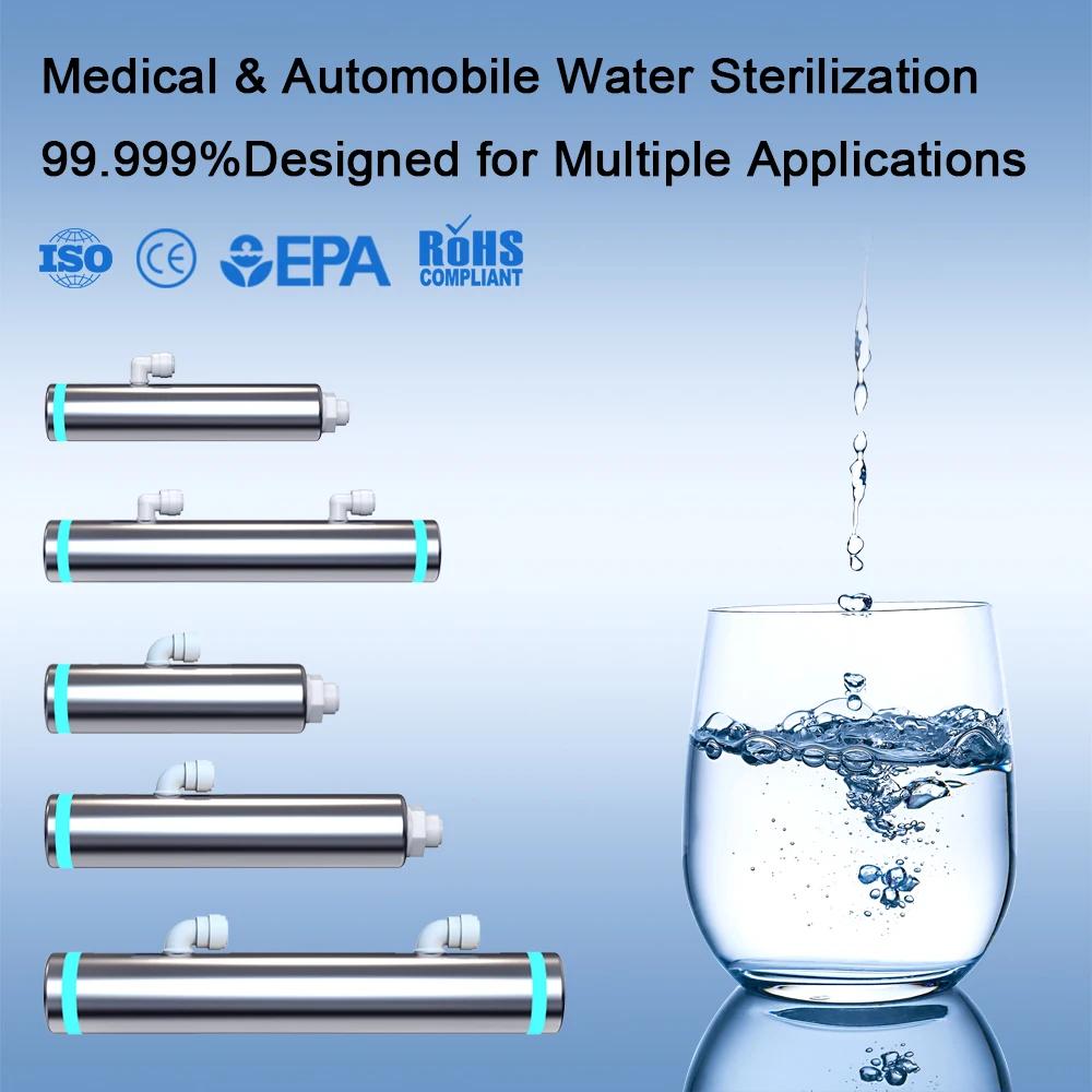 UV-LED Drinking Water Purifier Sterilizing with Patented Design Built-in Device