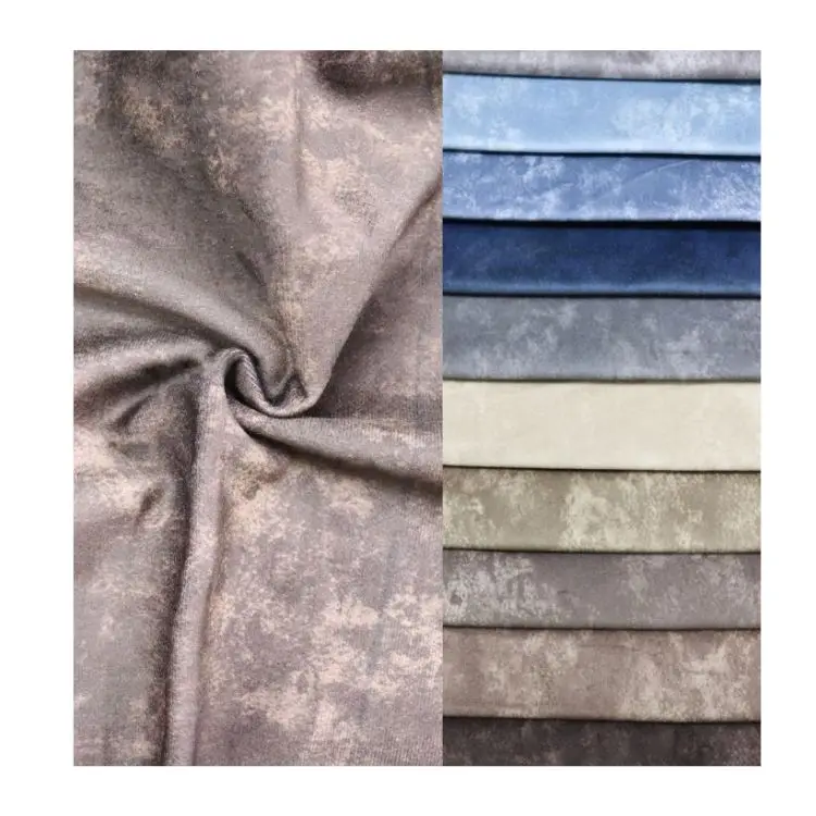 wholesale high quality polyester upholstery printed velvet fabric for sofa