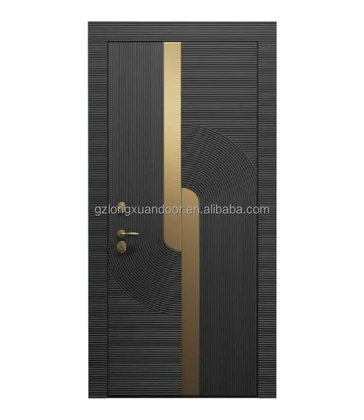 canada hollow core mdf  black interior doors prehung interior wood doors