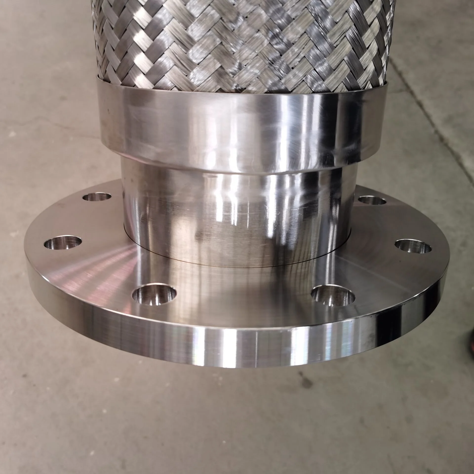 Metal braided flexible hose high pressure with flanges