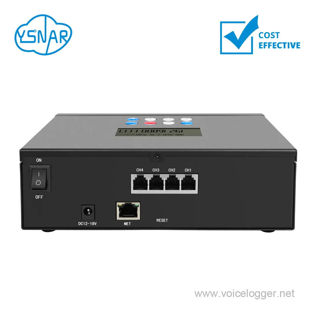 4CH Linux Network Voice Logger with SD card, Standalone Customized Voice Recorder for Landline Phone | Call Center with SDK/API