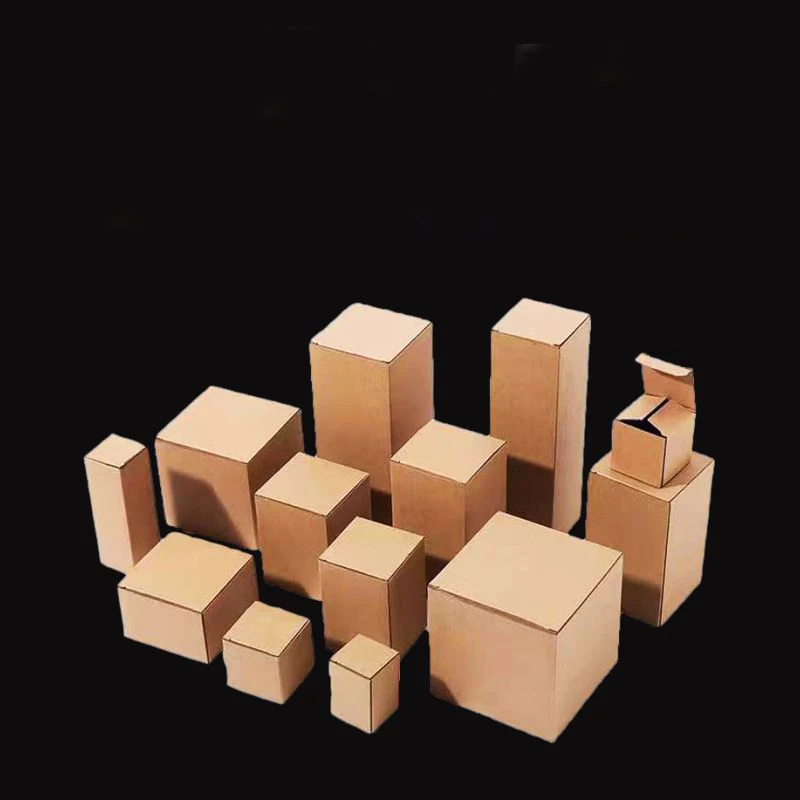 K1 eyeglasses gift box supply Kraft paper spot wholesale three-layer buckle bottom corrugated paper box hardened packing box