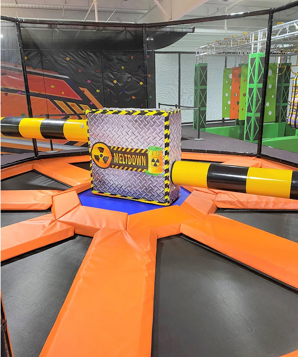 12k square meters commercial trampoline park with ninja course climbing wall foam pit dodgeball and soft indoor playground