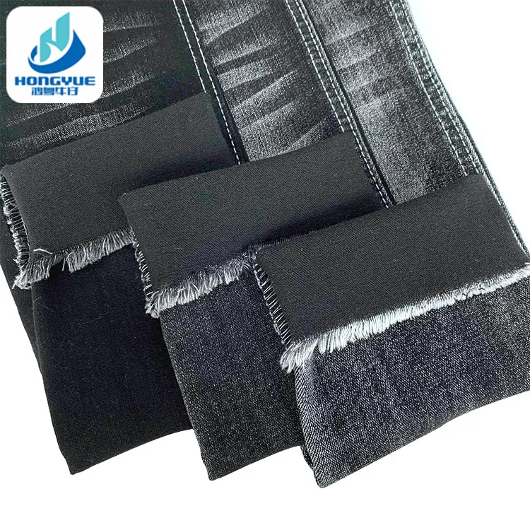 Korea Denim Fabric 10.0oz Cotton Twill Stretch Black Denim Fabric For Jeans