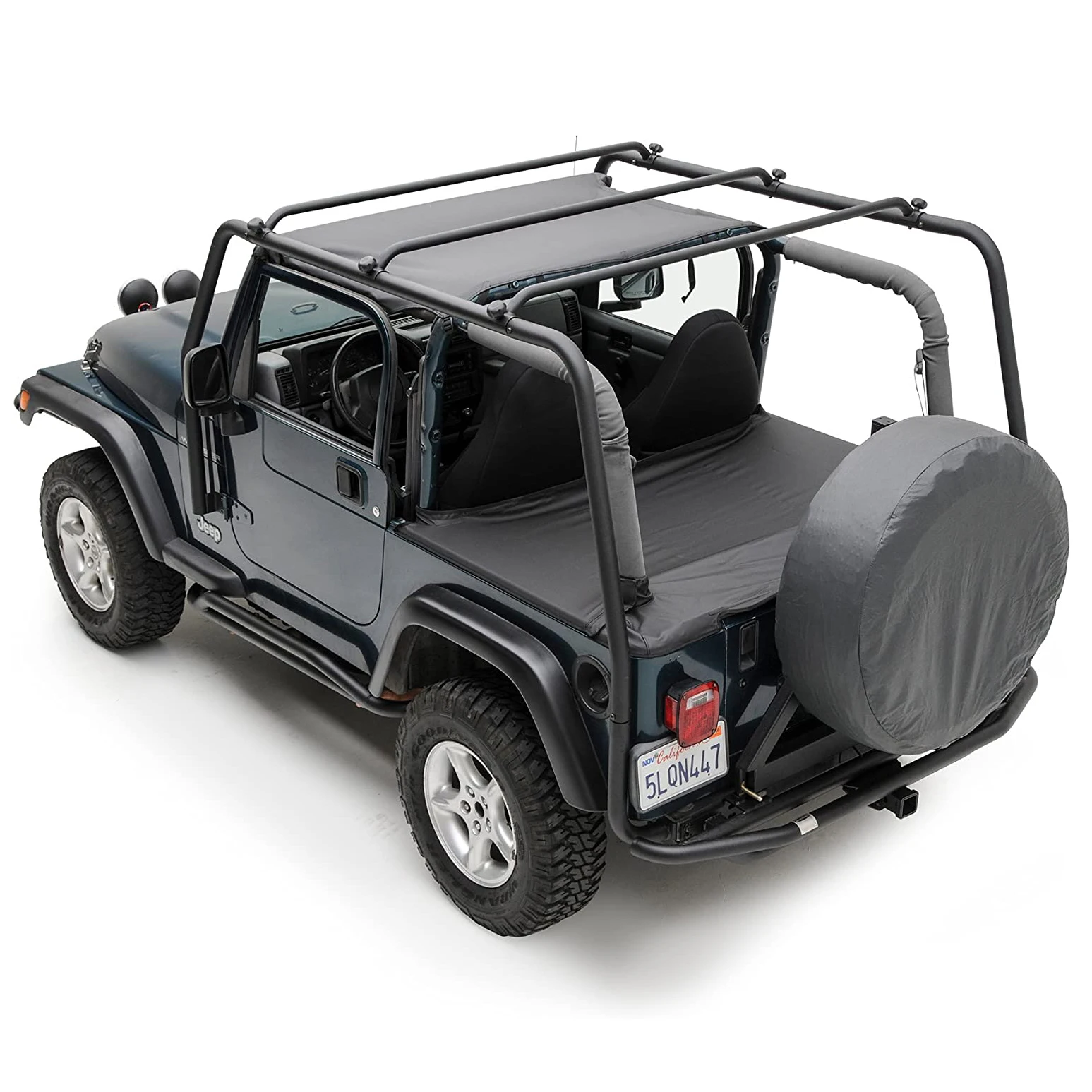 Багажная корзина для крыши COSMOR, текстурированная, черная, для jeep wrangler jk