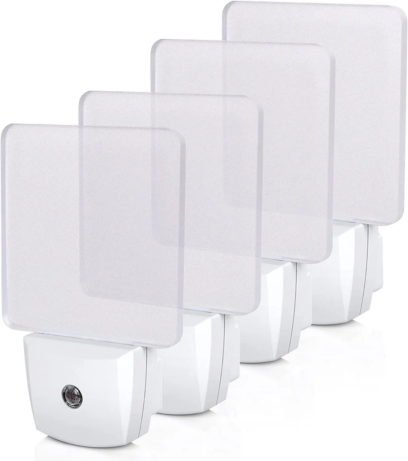 Plug-in LED Night Light with Light Sensor,Warm White, Dusk to Dawn Sensor Flat Nightlight for Bathroom, Hallway, Bedroom,