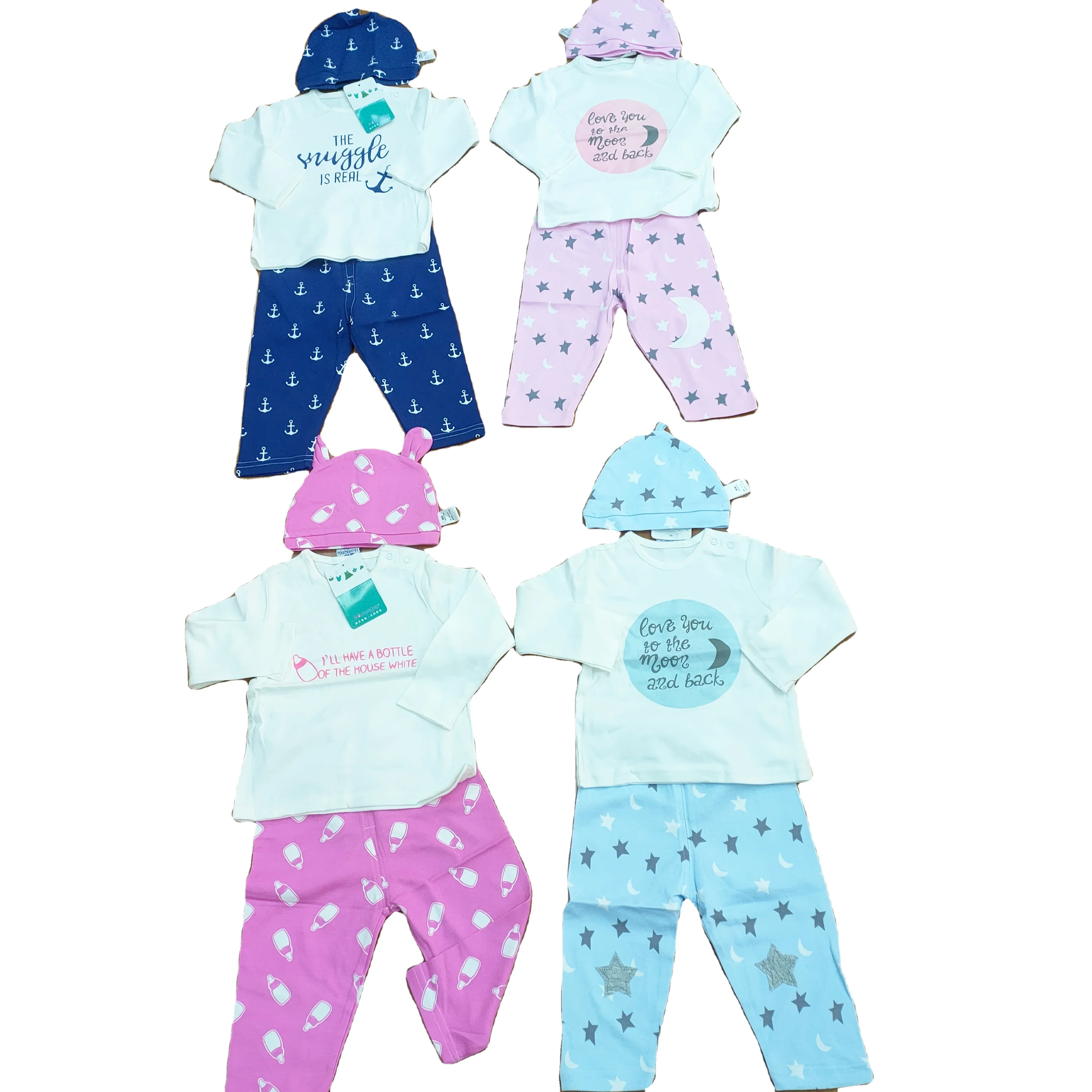 Baby Clothing Set  suits girls 100% cotton overstock clothes toddler boys