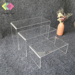 Spring Sign acrylic riser &display cubs white white acrylic display stage risers