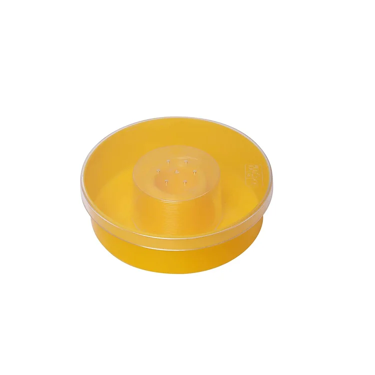 Yellow Bee Rapid Feeder Plastic Round Beehive Entrance Feeder Beehive Drinking Bowl for Beekeeping Supplies