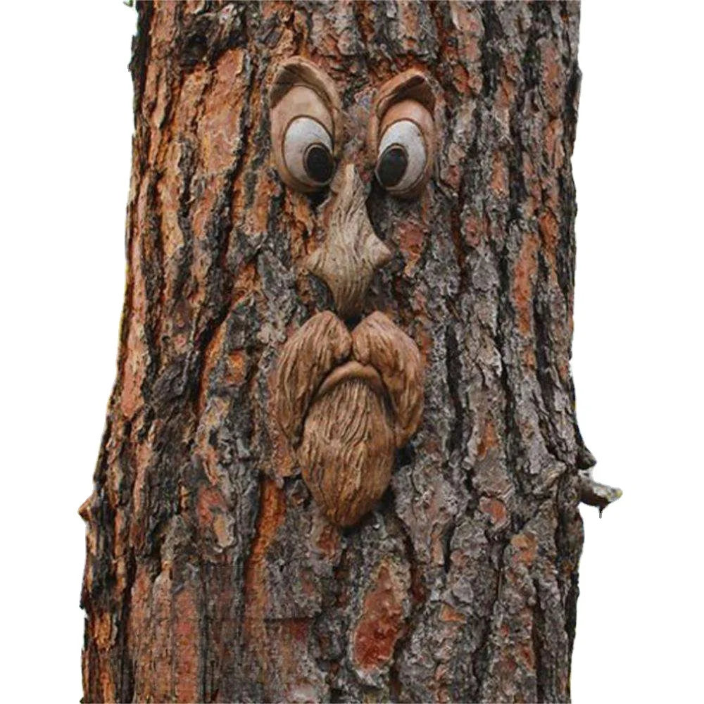 Hot Grimace Facial Tree Hugger Bark Ghost Face Tree Artificial Decor For Garden Statues Sculptures Outdoor