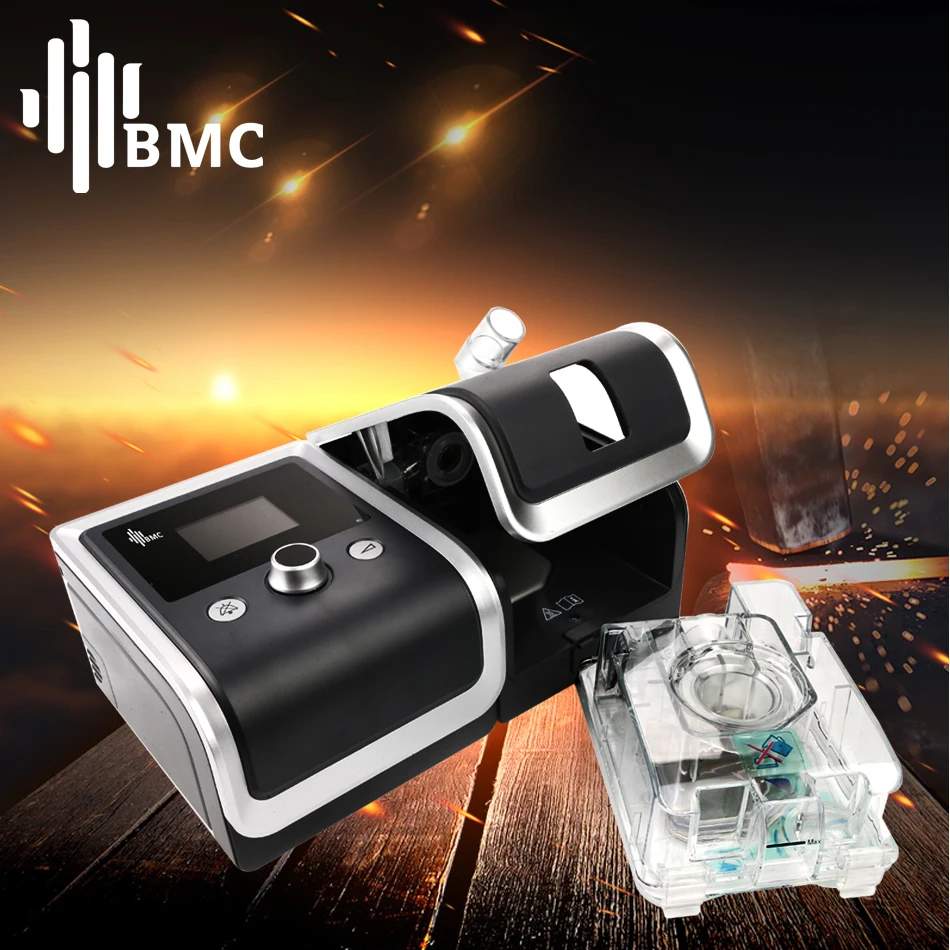 
BMC Bilevel CPAP GII BPAP Y-30T Therapy Apnea COPD Breath Support with Hose Humidifier One-key Operation Sleep Data Analyse 