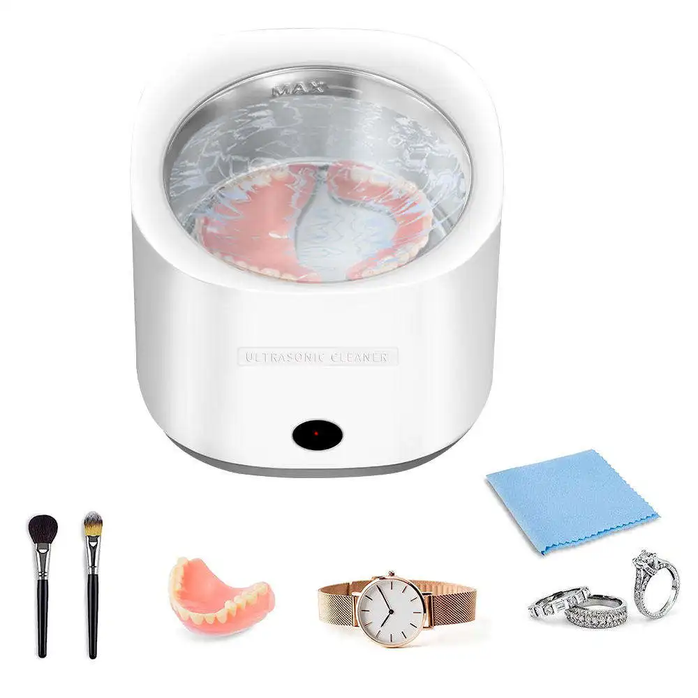 Ultrasonic Cleaner Mini Portable High Frequency Cleaning Machine for Jewelry watch Ring Dental Brace