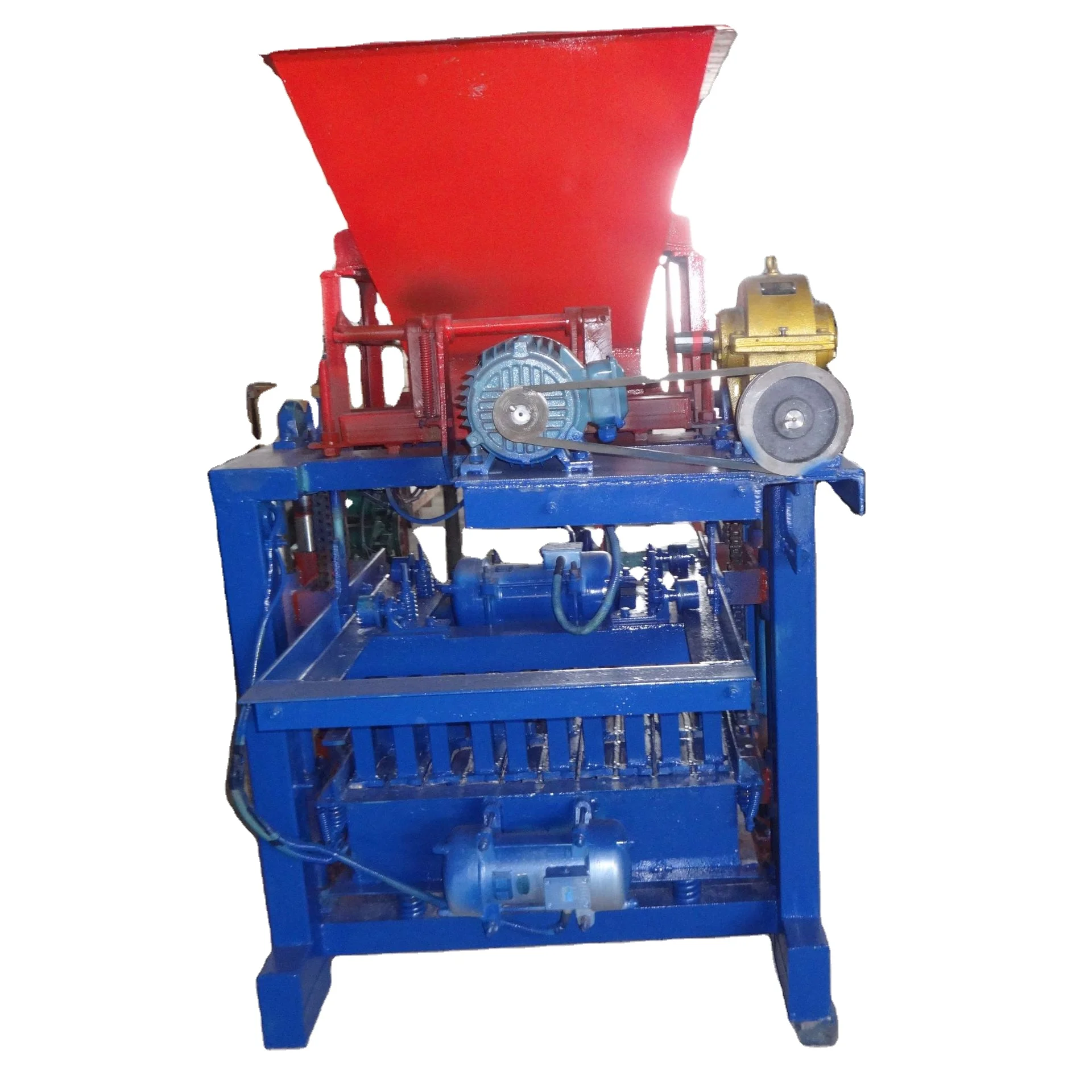 Semi-automatic  concrete hollow solid bricks making machine moulds can replaceable