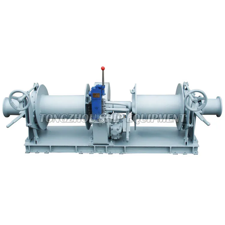 Hydraulic Line Pulling Marine Spooling Slipway Shrimp Boat Winch 100 Ton