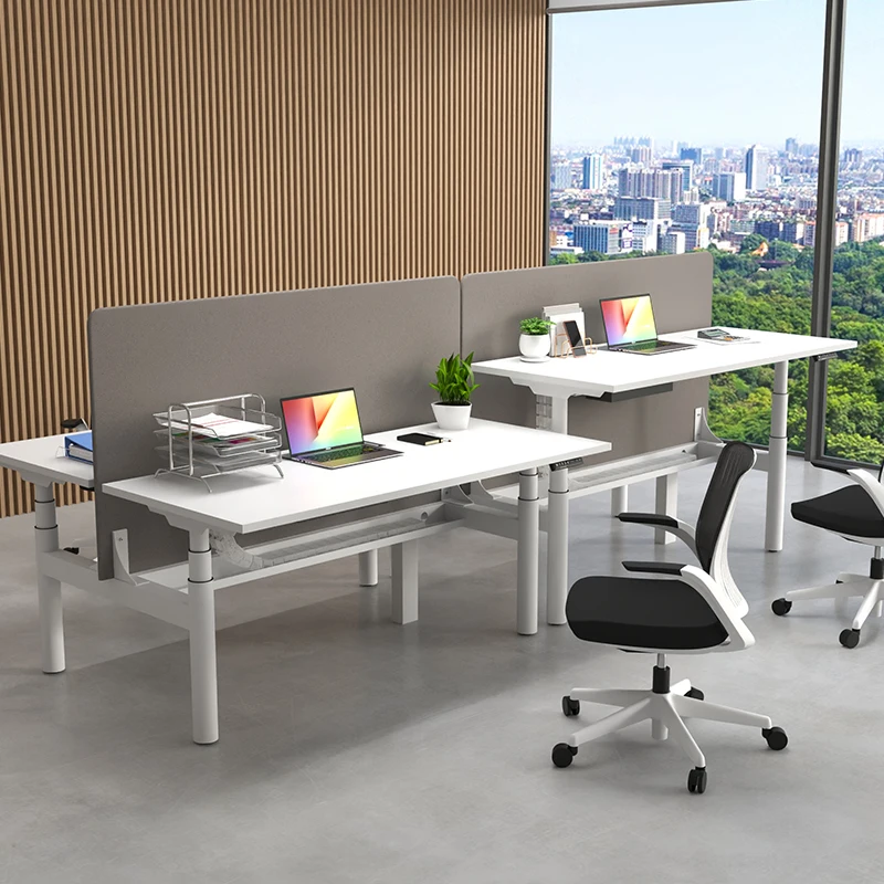 iULTRA building OEM light gray panel desk durable furniture office