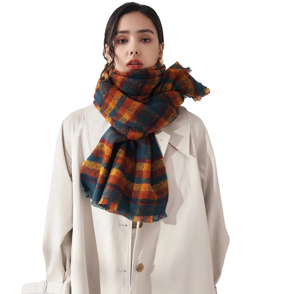 Hot sale latest design Korean version of sweet popular women cashmere scarf new thick scarf apply to winter