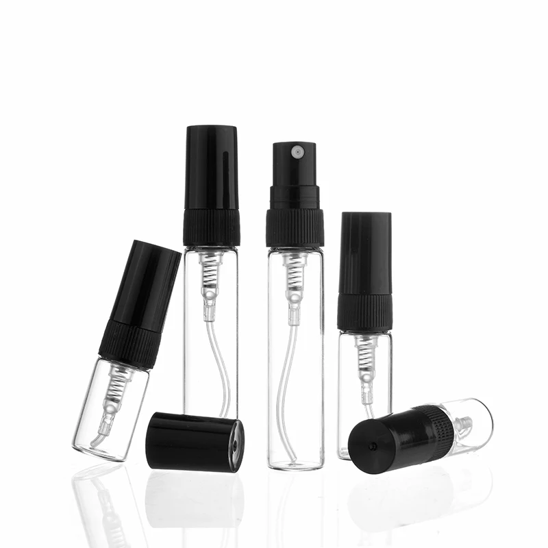 
Amazon Hot Sell Test Tube Thin Glass Vials Amber Mini Perfume Glass Bottle 