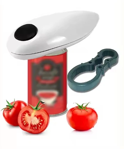 Hot Selling Kitchen Mini Electric Can Opener One Touch Portable Safety Smooth Edge Autorotation Handheld Jar Opener