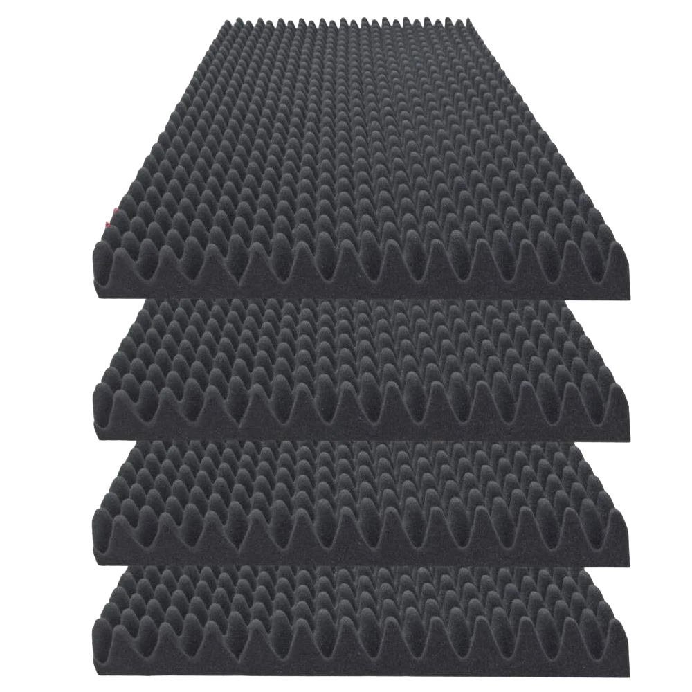 Ceiling-Mounted Cotton Acoustic Foam Panels Flame Retardant Super Sound Insulation Wave Shape for Studio Hotel Applications