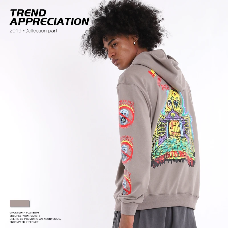 
OEM Streetwear Clothing Factory Custom Sublimated Logo Printing Hoodie 