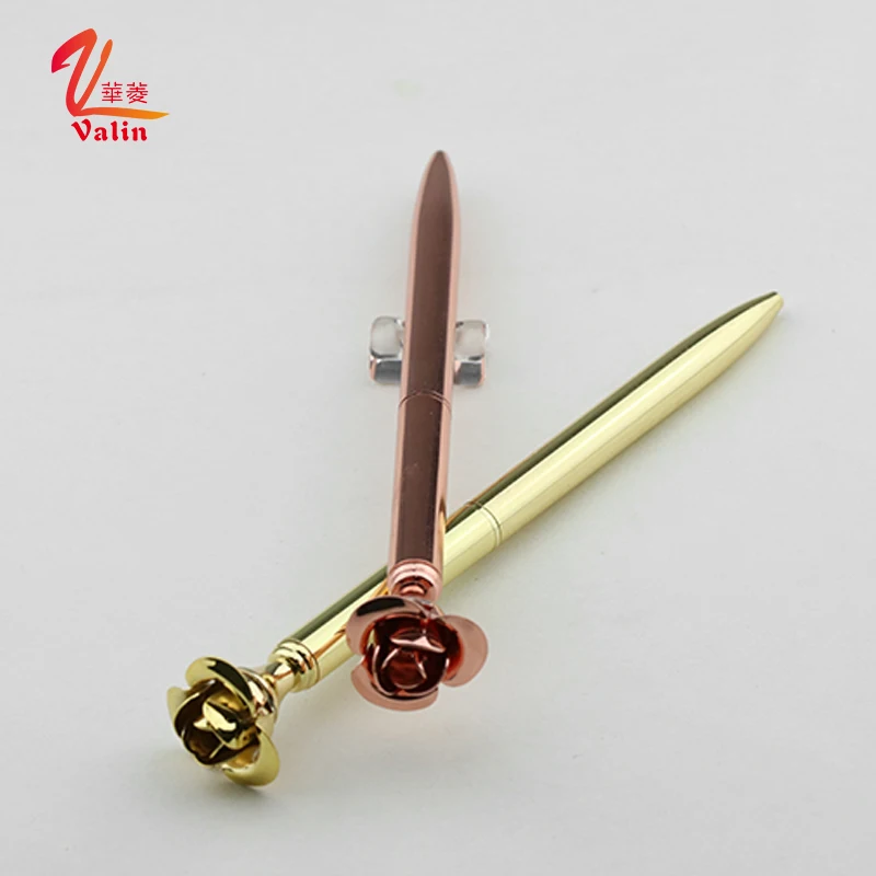 New Selling Promotion Gift metal flower ball pen with custom logo for office school