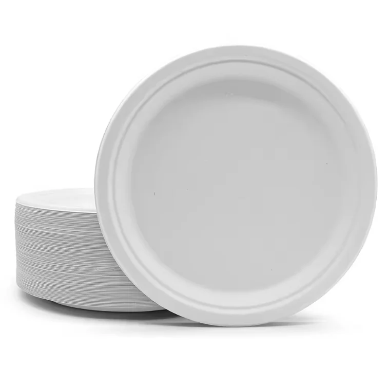 Heavy-Duty Disposable Paper Plates Factory Price Food Container Biodegradable Sugarcane Bagasse Plates