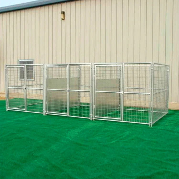 heavy duty black outdoor dog 3 run kennel panel system common wall for wholesale