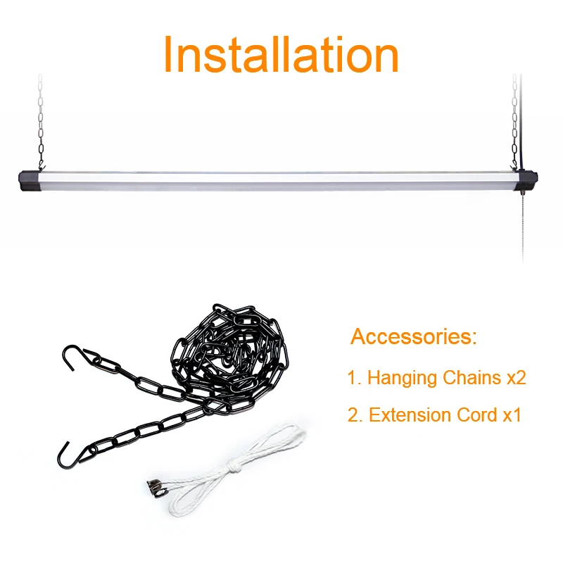 Worbest 70W Aluminum Office Warehouse Factory Shoplight Tri Proof 4 ft Shop Linear Lighting Systems Led Lighting For Shops